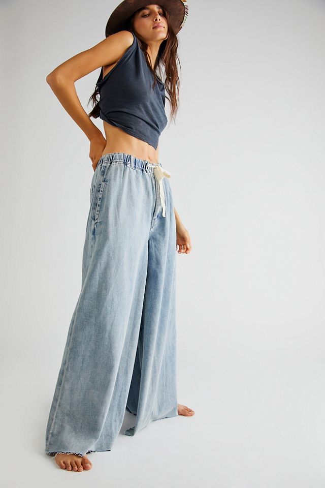 Free people hotsell wide leg jeans