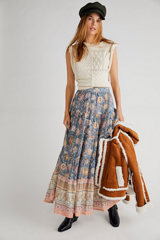 free people boho maxi skirt