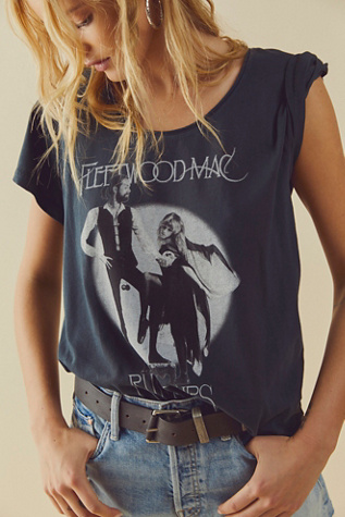 Fleetwood Mac Rumours U-Neck Tee by Daydreamer at Free People in Black, Size: M