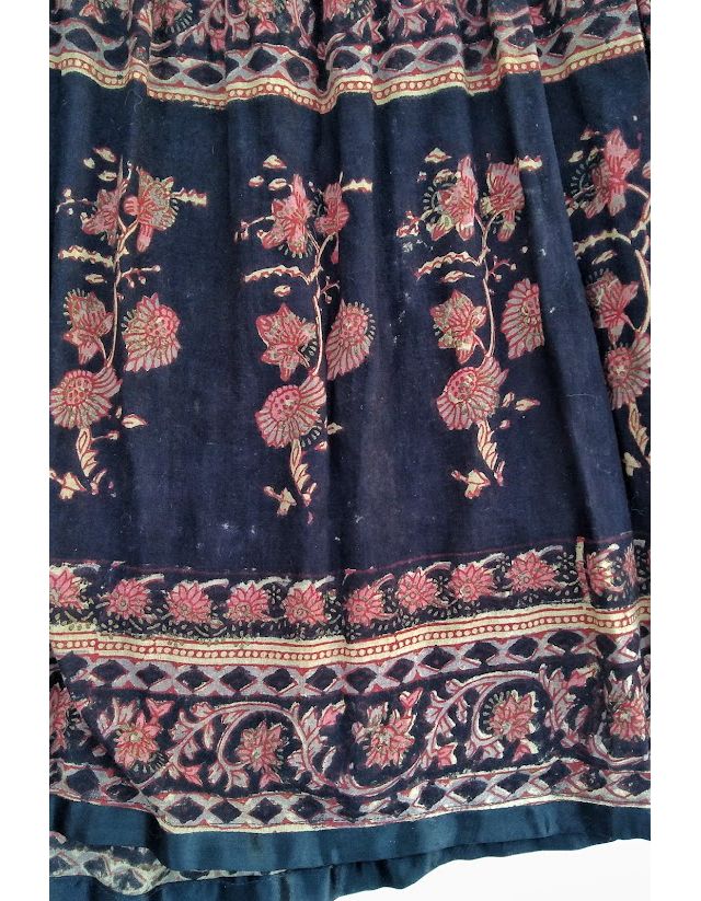 Vintage 1970's India Peacock Quilted Yoke Gauze Dress Selected by Garbage Soup #3