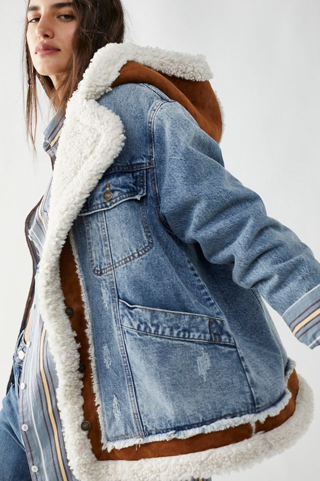 Free people shop denim coat