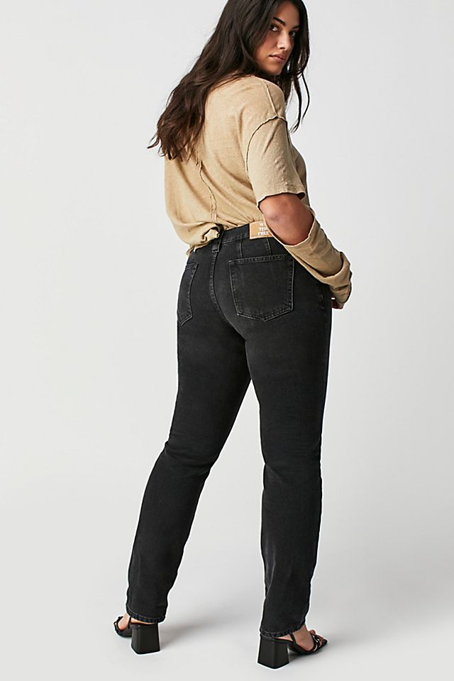 CRVY Siren Low-Rise Straight Jeans | Free People