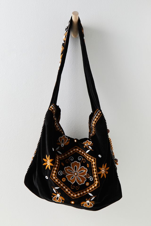 Free People Vic Velvet Slouchy Bag