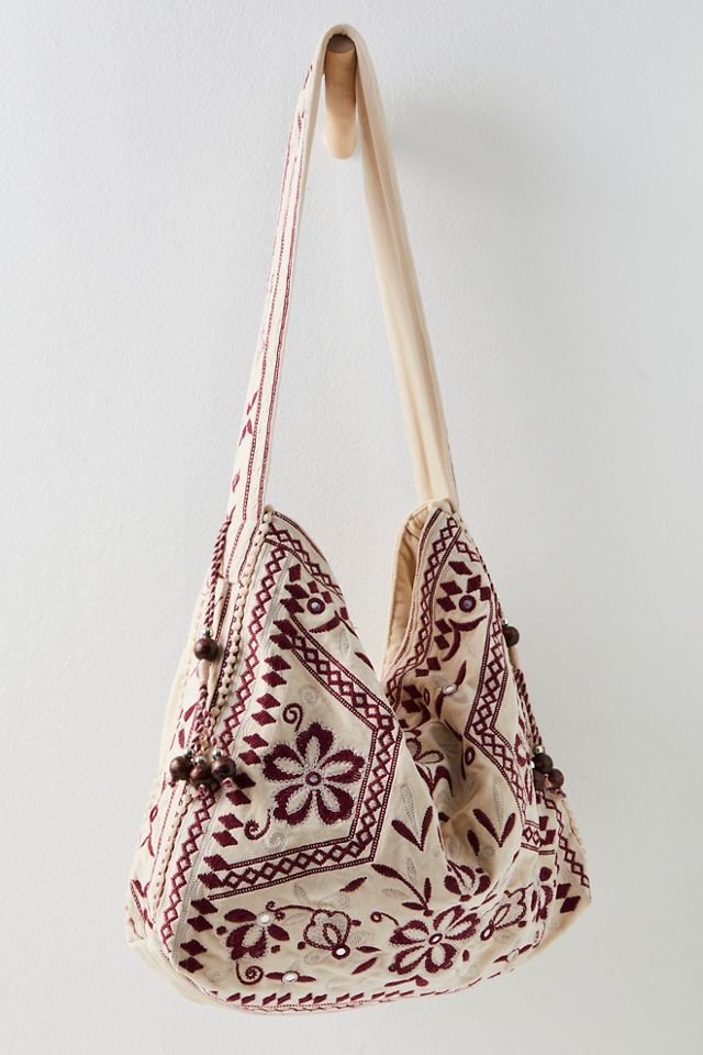 Free People Vic Velvet Hobo Bag - Wild Mulberry