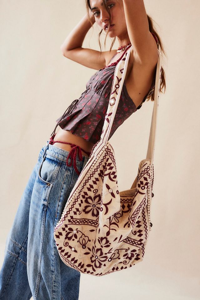 Free People Vic Velvet Slouchy Bag