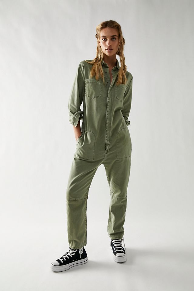 OneTeaspoon Super Khaki Paradise Utility Jumpsuit