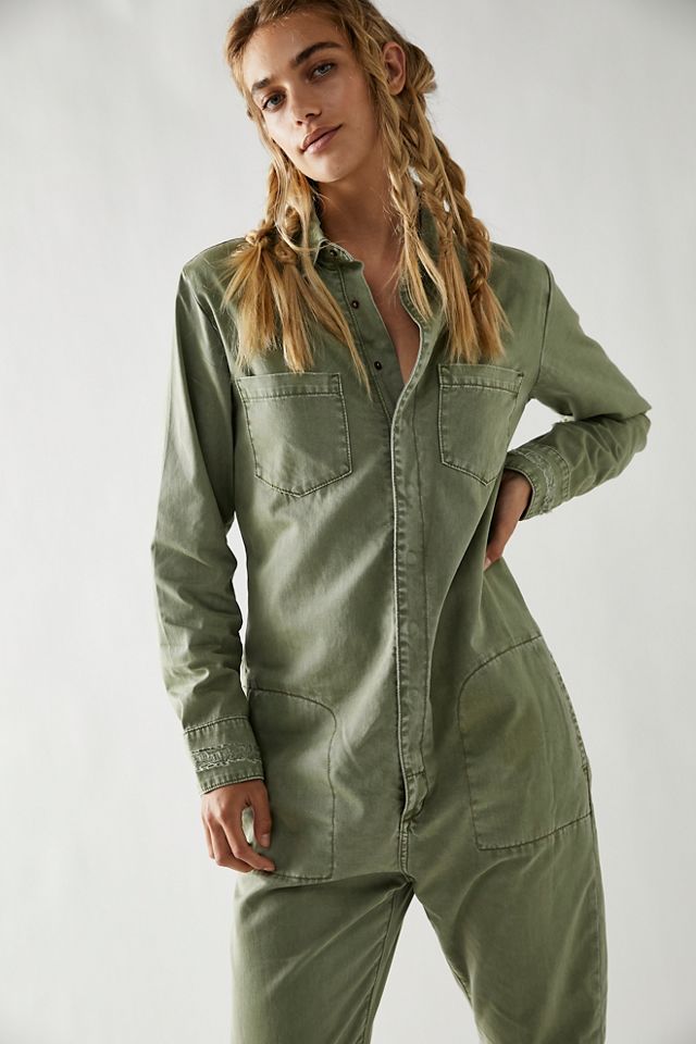 OneTeaspoon Super Khaki Paradise Utility Jumpsuit