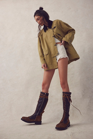Brown suede booties + FREE SHIPPING