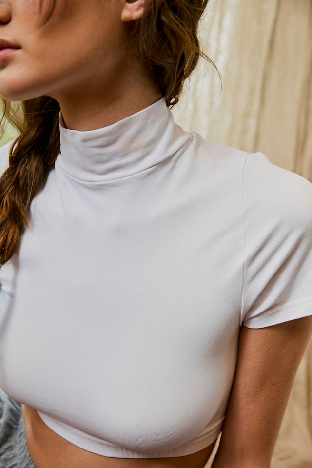 As Is Super Crop Seamless Turtleneck