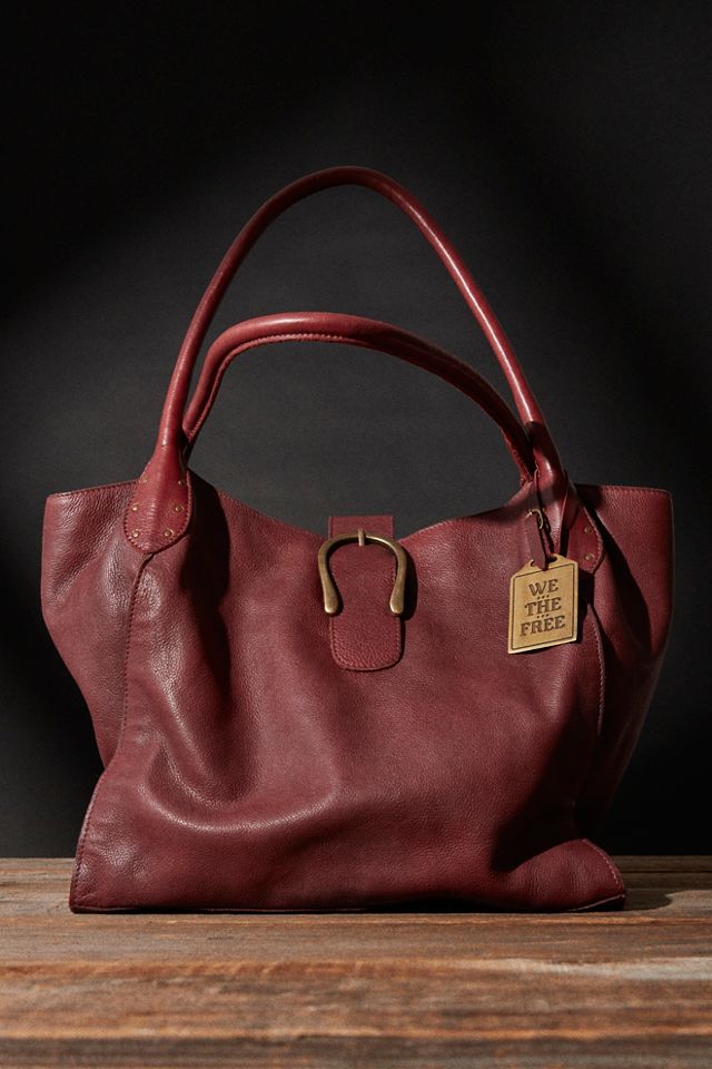 Free people 2025 leather tote