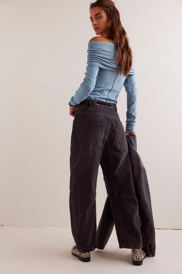 Free People ★ We The Free ★ Moxie Pull-On Barrel Jeans Free People We The Free Moxie Pull-On Barrel Jeans - Little