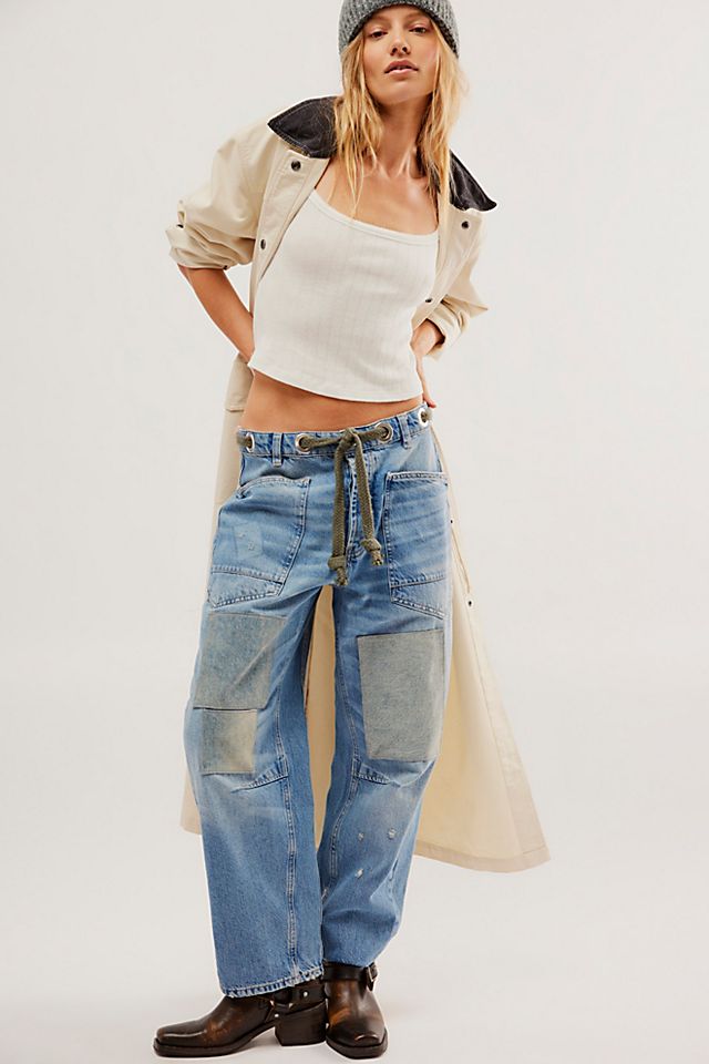 We The Free Moxie Pull-On Barrel Jeans | Free People