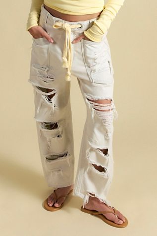 RE/DONE Engineered Wide Tapered Jeans | Free People