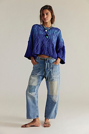 Marimekko Maridenim Barrel Unikko Jeans | Free People Marimekko Maridenim Barrel Unikko Jeans | Free People