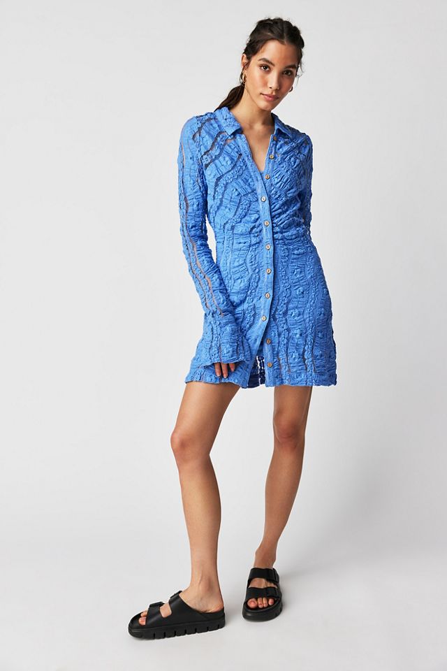 Free people hotsell blue lace dress