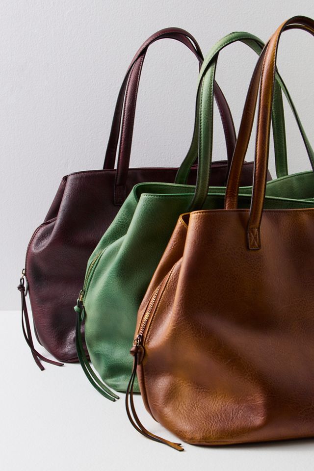 Free people leather tote hot sale