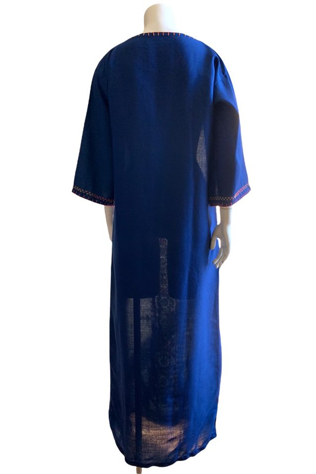 Vintage 1970s Embroidered Caftan Style Dress Selected by SharpLilTeeth #3