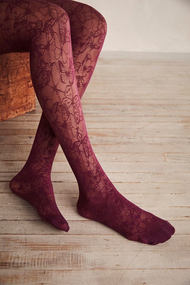 Free People Butterfly Lace Tights. 4