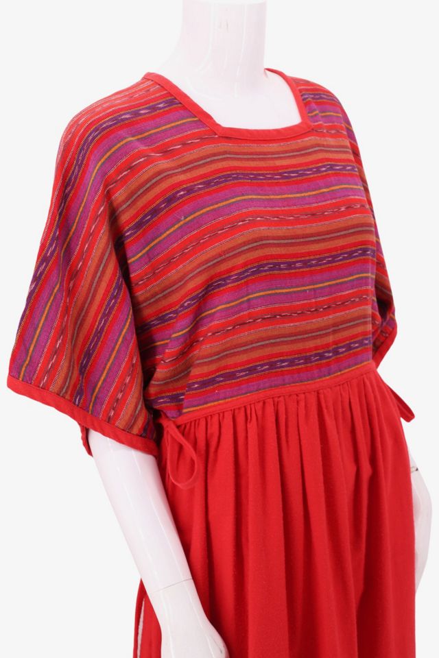 1980s Ikat Print Peasant Dress Selected By Ritual Vintage #1