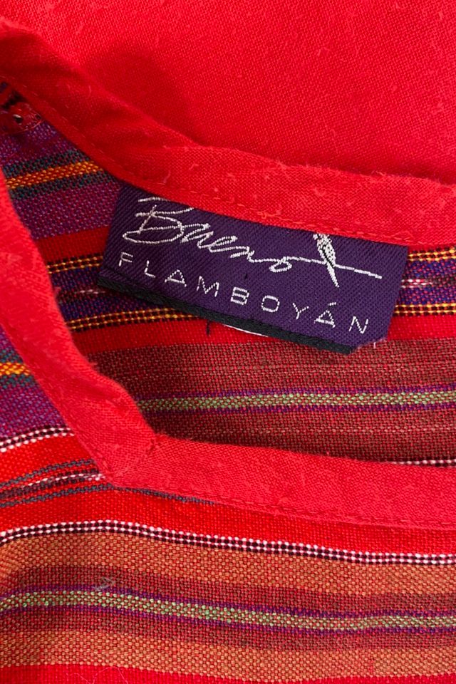 1980s Ikat Print Peasant Dress Selected By Ritual Vintage #3