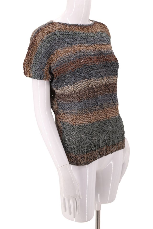 1980s Earthy Suede Knit Top Selected By Ritual Vintage #1