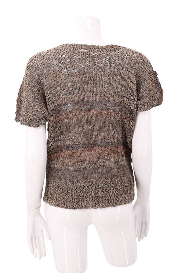 1980s Earthy Suede Knit Top Selected By Ritual Vintage #2