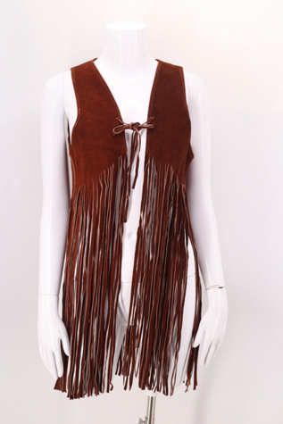 1960s Festival Fringe Suede Vest Selected By Ritual Vintage | Free