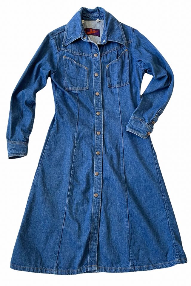 Vintage 1970s Landlubber Denim Dress Selected by Raleigh Vintage