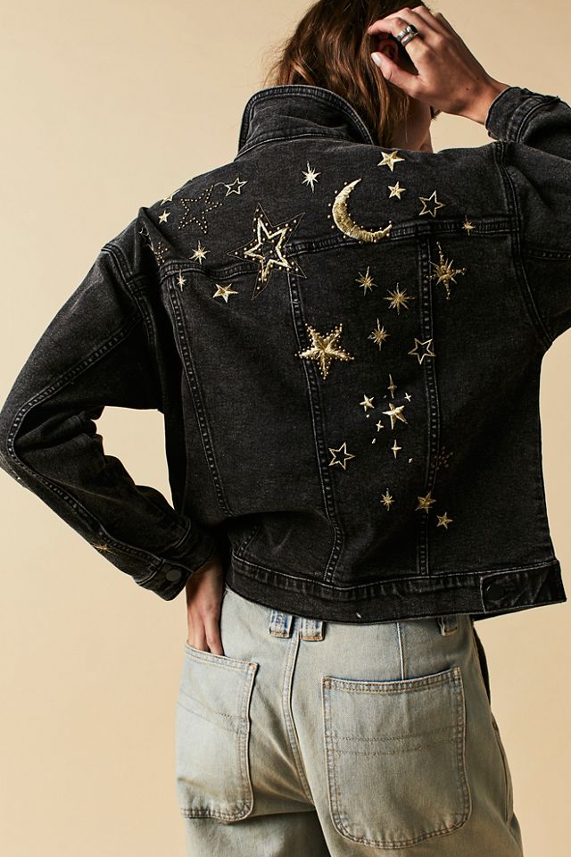 Free people studded denim on sale jacket