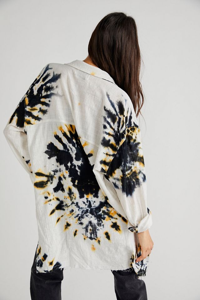 Hand Printed Stormflower Top #1