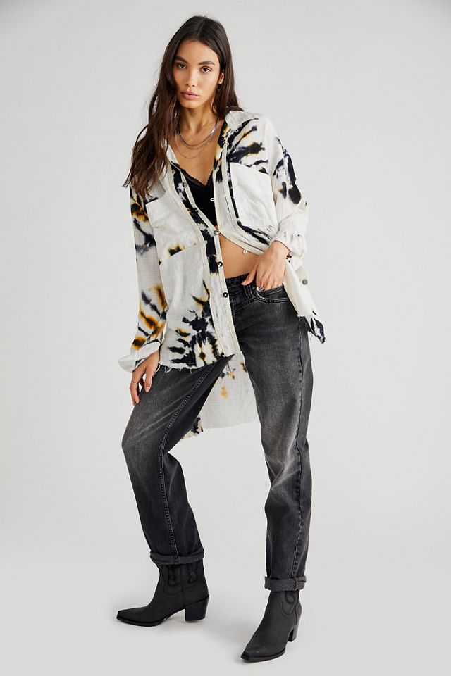 Hand Printed Stormflower Top #2