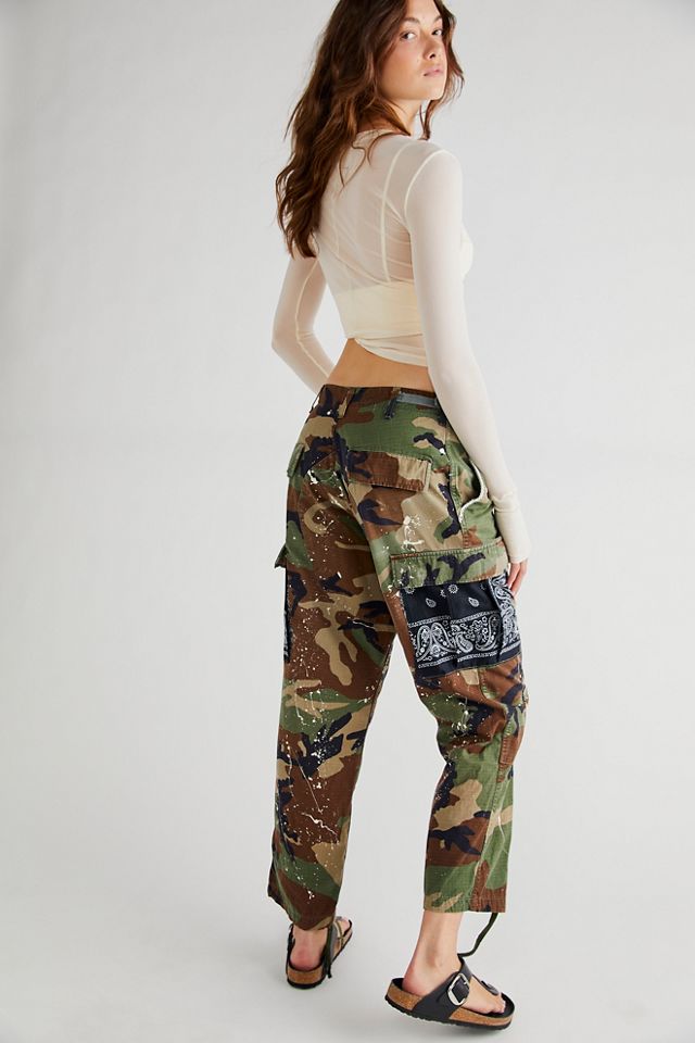 red bandana cargo pants