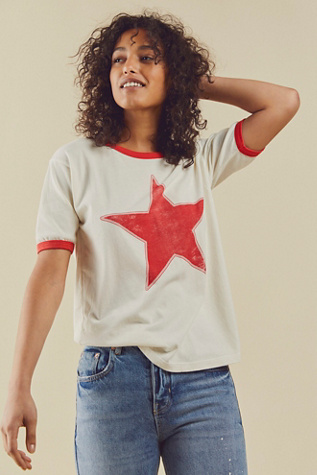 Free People Classic Star Oversized Ringer Tee. 1