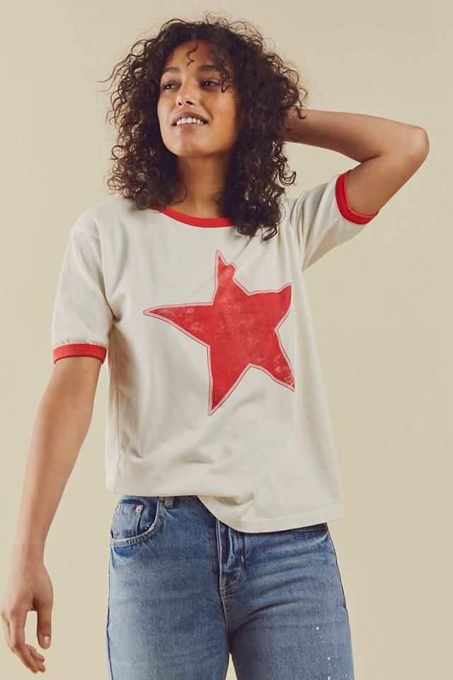 Free People Classic Star Oversized Ringer Tee. 2