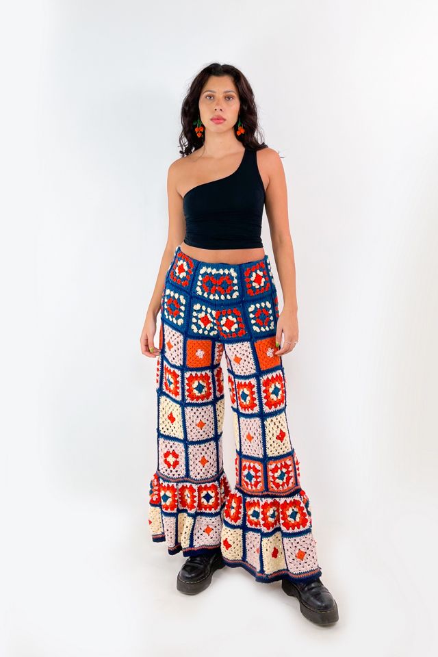 Magpie Vintage Upcycled Ziggy Crochet High Waisted Pants | Free People