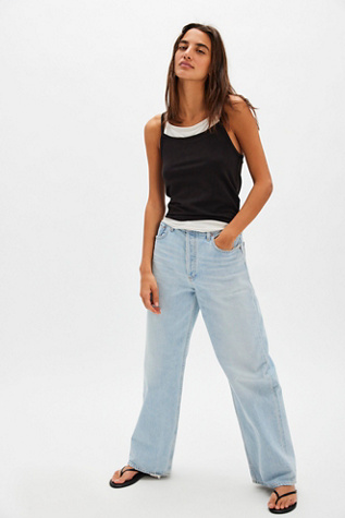 パンツ AGOLDE LOW RISE BAGGY VOID AGOLDE Low Rise Baggy in Void | FWRD