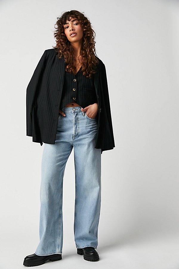 Agolde Low-rise Baggy Jeans In Shake