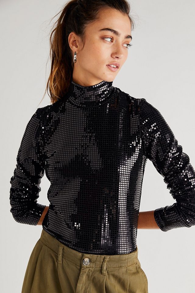 Anna Sui Quadrophenia Sequin Turtleneck