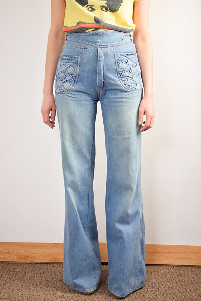 Bangladesh Ancient times College Vintage 1970's Flared N'est-Ce Pas Light-wash Jeans Selected by  WolfandmoonVintage | Free People