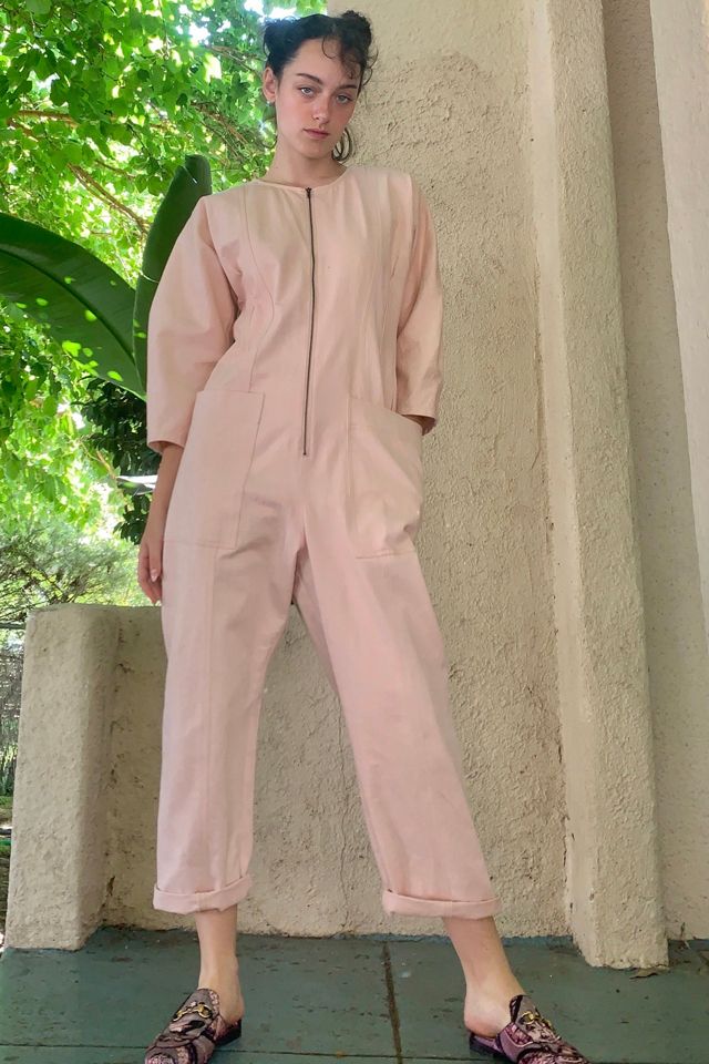 Cameo Rose Geo Wrap Jumpsuit with Tie Waist