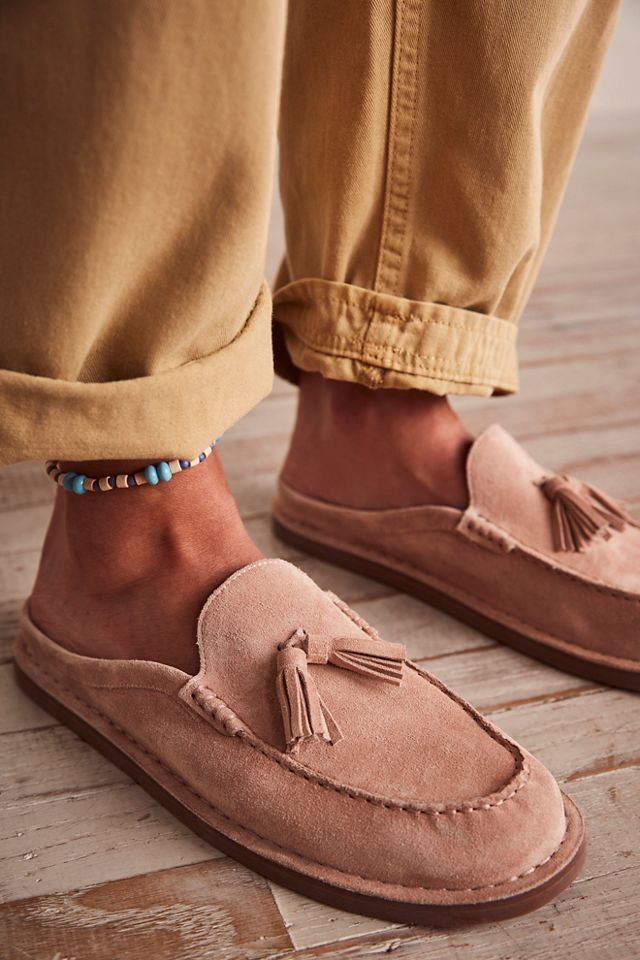 Suede sales loafer mules