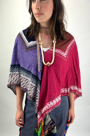 Anna Corinna Mix Matched Poncho Top