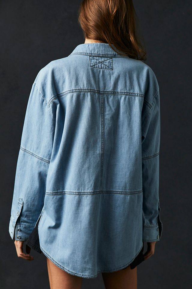 Free People Peyton Denim Pullover. 2