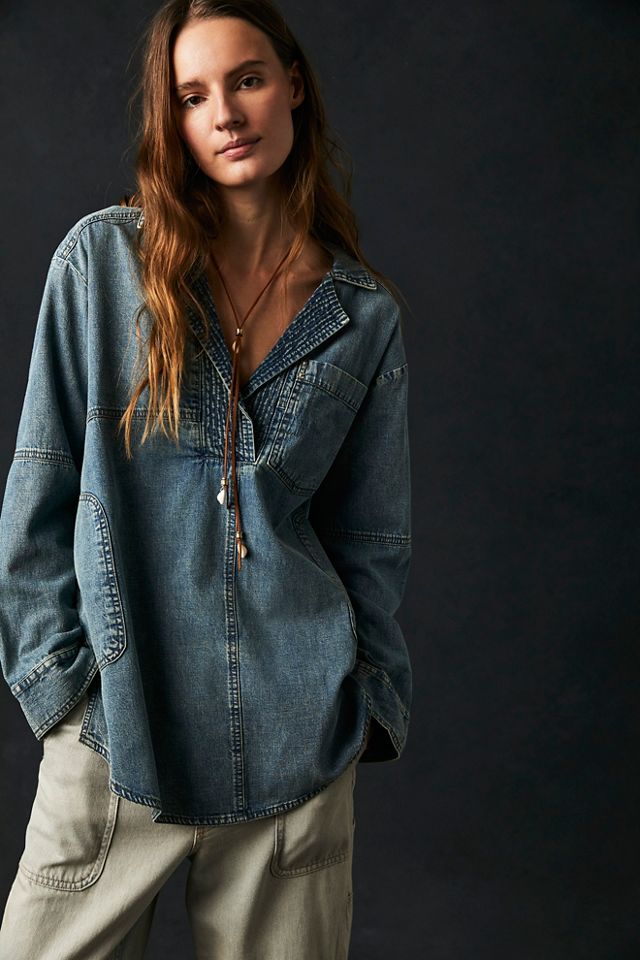 We The Free Peyton Denim Pullover Free People