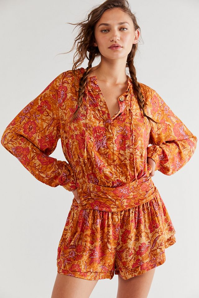 Free people orange romper online