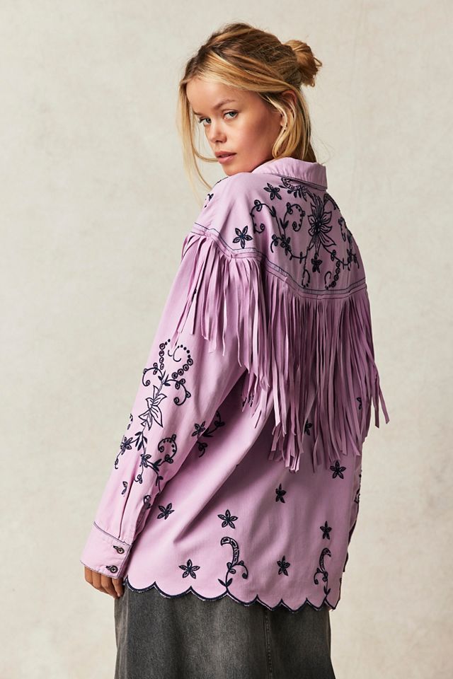 Great Plains Fringe Denim Top #1