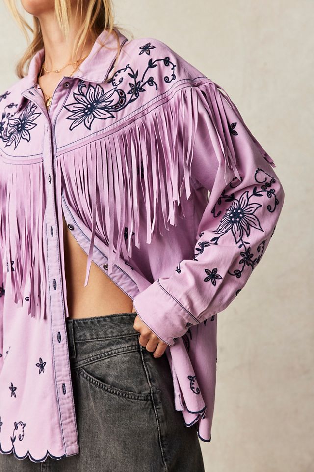 Great Plains Fringe Denim Top #2