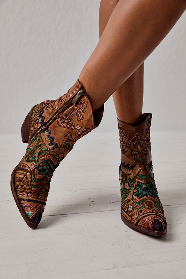 Rainbow Forest Embroidered Ankle Boots Free People