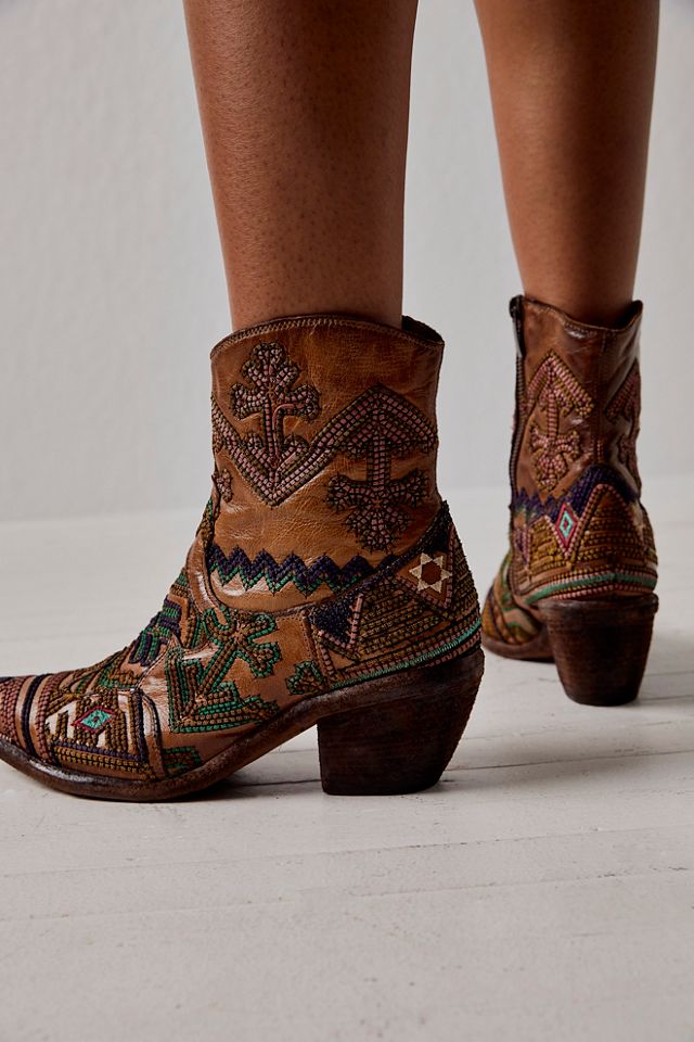 Rainbow Forest Embroidered Ankle Boots #2