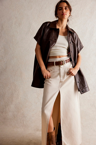 We The Free Come As You Are Denim Maxi Skirt